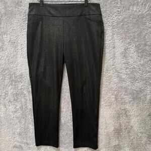Women's Black Stretch Dress Pants with Slight Shine Sz 12